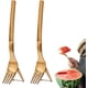 thumbnail image 1 of Cortador de tenedor de sandía de acero inoxidable, 2 uds., dispositivo para cortar sandía de verano, herramientas de frutas y verduras para fiestas familiares, camping, brillar Electrónica, 1 of 4