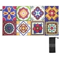 thumbnail image 2 of Coolnut Mexican Talavera Beach Towel, Sand Free Super Absorbent Oversized Travel Towel with Mesh Bag for Beach, Camping, Swimming, Holiday, 31 x 71 Inch Washcloth Gift, 2 of 7