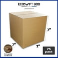 thumbnail image 2 of EcoSwift Brand Premium 7x7x7 Cube Cardboard Boxes Mailing Packing Shipping Box Corrugated Carton 23 ECT, 7"x7"x7", Brown, 75-Pack, 2 of 5