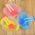 thumbnail image 4 of Training Bowl-Safe Feeding Bowl Baby Child Kids Suction Cup Training Feeding Bowl + Spoon + Fork Tableware Set, 4 of 7