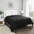 thumbnail image 4 of Lavish Home 66-40-FQ-BL Full & Queen Solid Color Bed Quilt , Black, 4 of 5