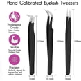 thumbnail image 2 of SIVOTE Pinces à Cils pour Extensions de Cils pour Volume, Isolation & Cils Classiques, Lot de 3, Noir, 2 of 7