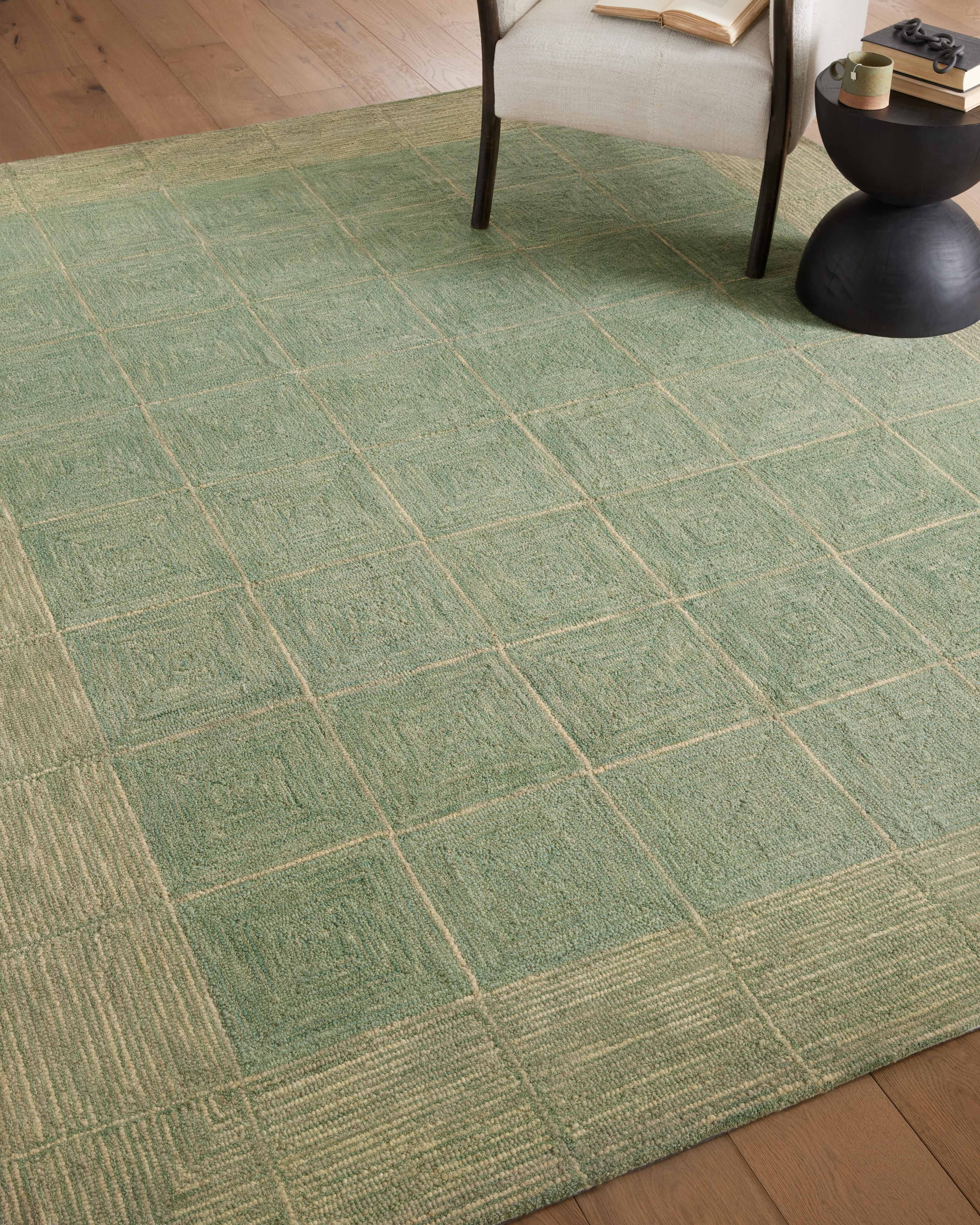 Chris Loves Julia x LoloiFrancis Green / Natural 8'-6" x 12' Area Rug