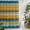 Blue, Orange, Gold, variant on Blue Gold Striped Shower Curtain - Water Repellent Fabric Shower Curtains Washable, Abstract Vintage Watercolor Geometric Decorative Polyester Cloth Bathroom Curtains Modern Bath Decor 36"x72"