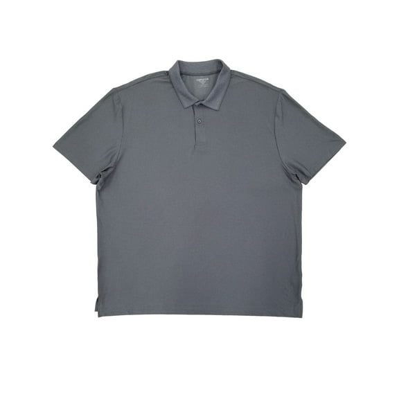 Mens Big & Tall Gray Heather Dry Cool Stretch Short Sleeve Polo Shirt 4XLT