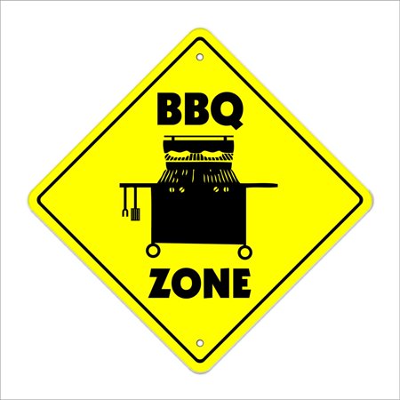 Bbq Crossing Sign Zone Xing | Indoor/Outdoor | 14