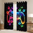 thumbnail image 2 of Manfei Multicolor Cartoon Console Black Out Curtains,Gamer Gaming Curtains Pack of 2 (42x63 Each),Rainbow 3D Hexagon Bedroom Curtains For Adults,Luxury Bedroom Decor, 2 of 6