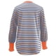thumbnail image 5 of MHFRRA Blusa Informal Cómoda de Manga Larga con Cuello Redondo y Rayas a La Moda, Suave y Elástica, para Uso Diario Naranja, 5 of 5