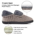 thumbnail image 2 of VANSARTO Mens Knit Bootie Slippers Comfy Casual Memory Foam Boot Slipper Indoor Outdoor House Shoes, 2 of 2