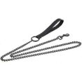 thumbnail image 2 of Heavy Duty Dog Lead Chain Anti-bite Metal Basic Pet Leash With Leather Handle Approx 3.7ft Length Suitable For Small Medium Dogs, 2 of 3