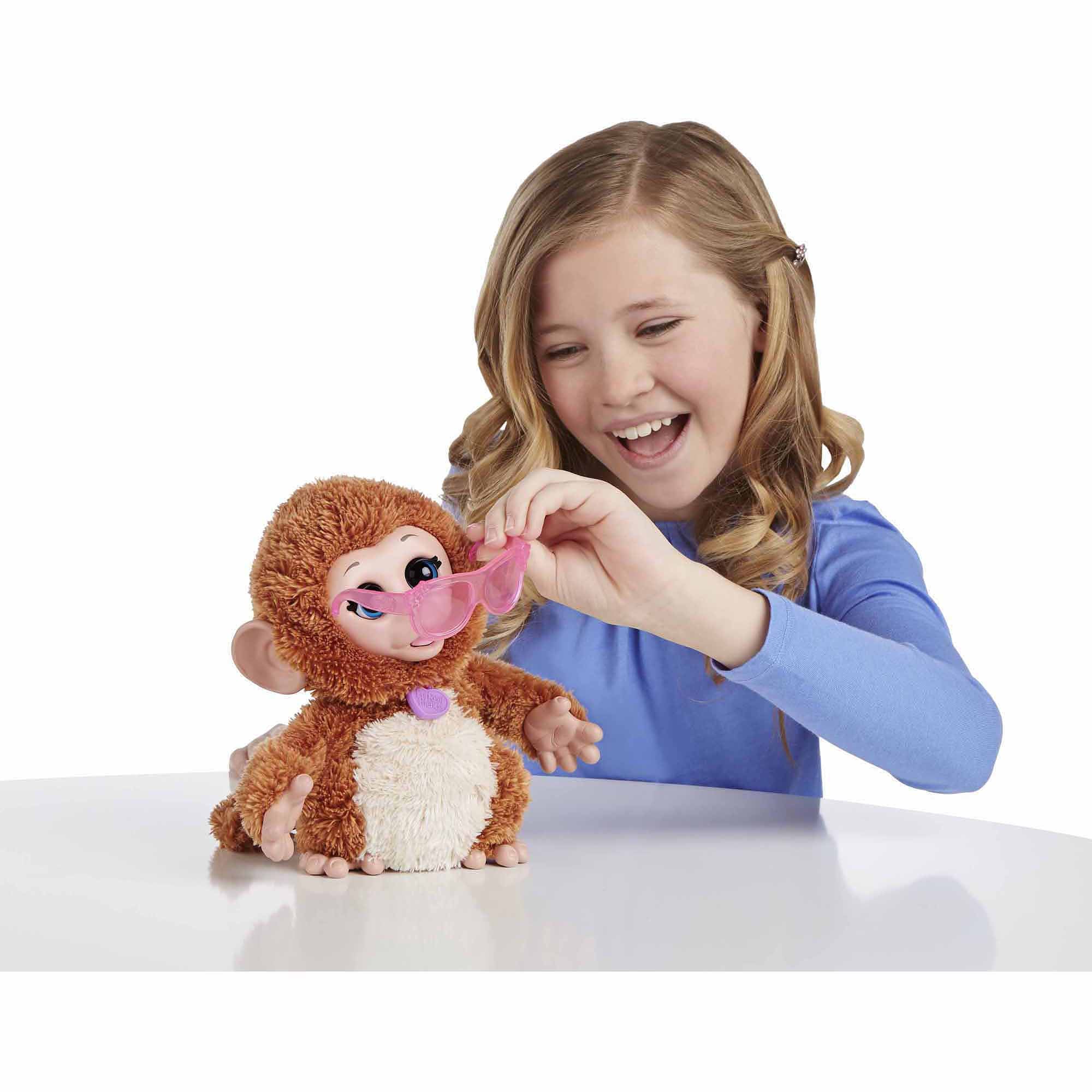 Y - Peluche Interactive Cuddles Le Bébé Singe FurReak Friends Hasbro