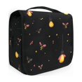 thumbnail image 2 of Travel Hanging Toiletry Bag Home Cosmetic Organizer Makeup Bag Fireflies Illustration, 2 of 8