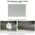 thumbnail image 3 of 8x11 inch Leather Repair Patch Tape, Self Adhesive Vinyl Repair Kit for Couch, Car Seat, Sofa, Boat Seat, Upholstery.Bonded Leather Repair Roll (2Pcs,Light Gray), 3 of 6