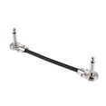 thumbnail image 5 of Cable de audio Ammoon 15 cm / 6 pulgadas Pedal de efectos de guitarra Cable de conexión para instrumentos 1/4 "Conector de ángulo recto plateado Chaqueta negra de PVC, paquete de 3 Tomshoo Cable de audio, 5 of 5