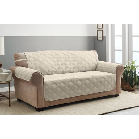 Innovative Textile Solutions 1-piece Hampton Diamond Secure Fit XL Sofa Furniture Cover  Sand