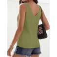 thumbnail image 6 of BTFBM Sweater Vest Women Spring Summer Sleeveless V Neck Sparkle Knit Basic Loose Fit Tank Tops Vacation Outfits, 6 of 9