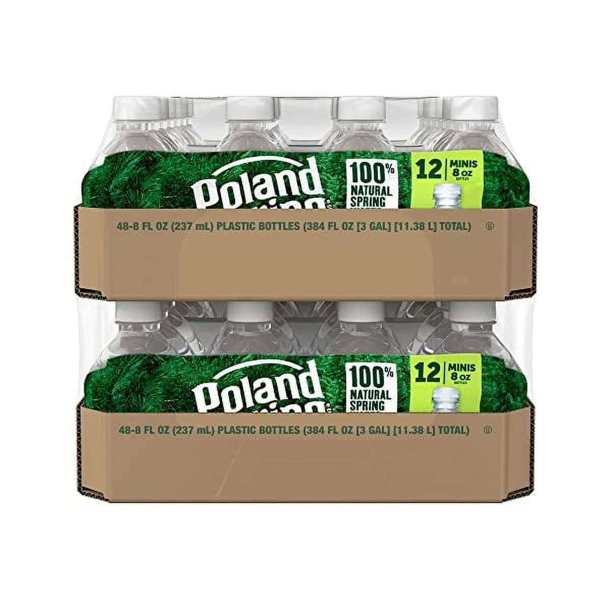 2pcs Poland Spring 100% Natural Premium Spring Water - Small, Mini 8 Fl Oz Bottles | Pack of 24