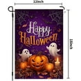 thumbnail image 5 of Happy Halloween Garden Flags 12x18 Double Sided Burlap Holiday Pumpkin Ghosts Garden Flag Halloween Outdoor Decorations Small Decorative Yard Lawn Porch Flags for Outside, 5 of 6