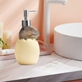 thumbnail image 4 of Dinosaur Soap Dispenser Egg Kids Soap Dispenser Cute Dinosaur Bathroom Accessories Animal Shower Lotion Liquid Refillable Shampoo Bottle with Pump for Kitchen Bath, 4 of 9