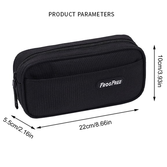 Clearance Under $5 | Large-Capacity Oxford Pencil Pouch with Zipper, Scratch-Resistant Stationery Organizer for Office and Travel, Blue