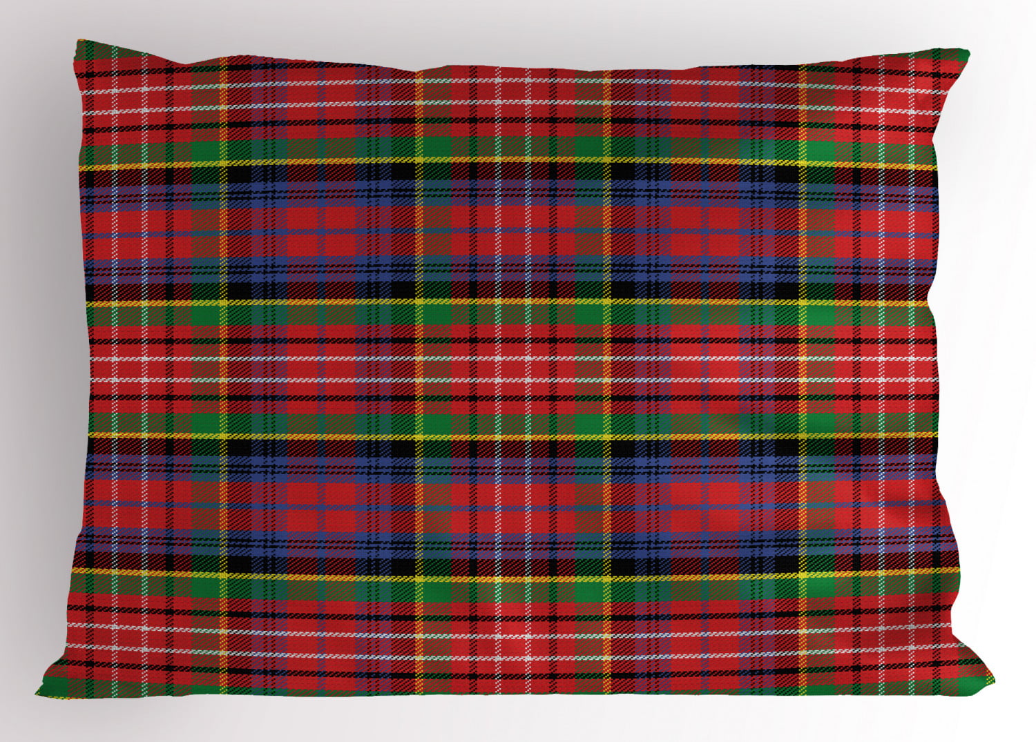 Red Plaid Pillow Sham Scottish Traditional Skirt Pattern Tartan
