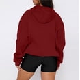 thumbnail image 4 of BDPORKAS Women's Drawstring Hoodies Sweatshirt Fall Winter Trendy Clothes Long Sleeve Pullover Tops with Pocket Deep Red XXL, 4 of 4