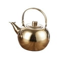 thumbnail image 1 of Transemion Stainless Steel Steeping Teapot Water Kettle for Leaf Home Tea Camping for Loose Gold 2L, 1 of 5