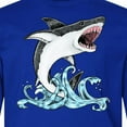 thumbnail image 4 of Inktastic Great White Shark Jumping Long Sleeve Youth T-Shirt, 4 of 5