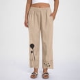 thumbnail image 2 of WILLBEST Pantalones Casuales elegantes para Mujer: Pantalones Elásticos con Estampado Floral y Pierna Ceñida para Un Uso Diario Cómodo. XXXL, 2 of 7