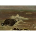 thumbnail image 3 of Władysław Ślewiński 14x11 Black Modern Framed Museum Art Print Titled - Sea (1909), 3 of 5