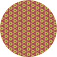 thumbnail image 1 of Ahgly Tapis Rond Lavable en Machine Intérieur Transitionnel Rouge Lave, 4 Pieds Rond, 1 of 7