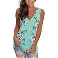 thumbnail image 1 of Blusa sin mangas con cuello en V y estampado informal a la moda para mujer Pompotops  lopia998388, 1 of 5