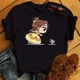 thumbnail image 2 of Camiseta con estampado con dibujo de princesa de Disney para mujer, pantalón corto informal a la moda, camisetas de manga, camisetas con estampado gráfico de dibujos animados de los años 90, 2 of 4