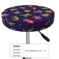thumbnail image 4 of Lsque Mexican Frogs Pattern Round Bar chair cushion covers Velvet Fabric Premium Comfort Protects from Scratches and Stains for 14-17 Inch Chair-12 inch, 4 of 7