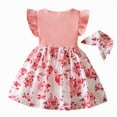 thumbnail image 6 of HCNTES Children Toddler Kids Summer Princess Dress with Puff Sleeve Casual Beach Dress for Little Girls Big Kids 2T 3T 4T 5T 6T 7T(2-3 Years,F02-Pink), 6 of 8