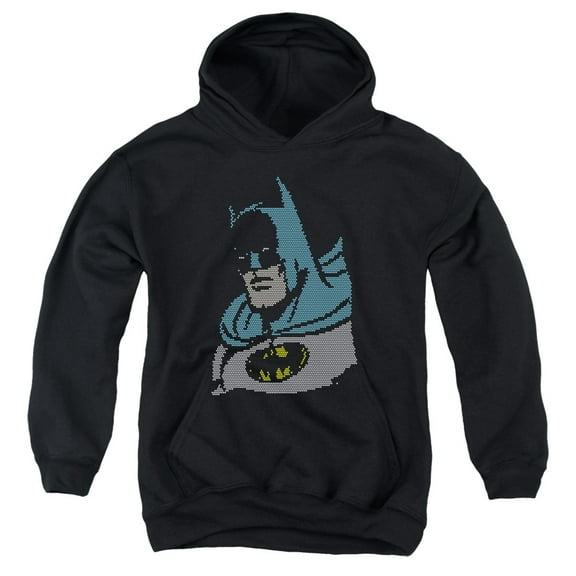 Dc - Lite Brite Batman - Youth Hooded Sweatshirt - Small