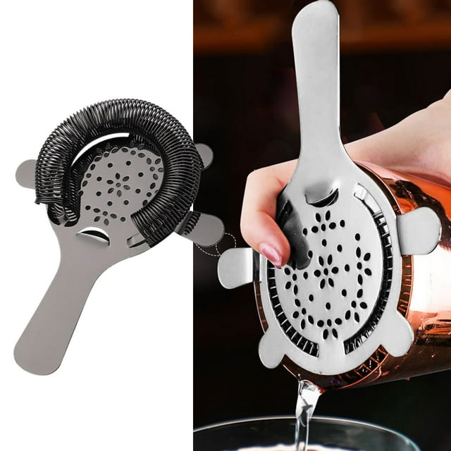 Hbdhejl Stainless Steel Flower Ice Filter Ice Separator Cocktail Shaker Coffee Milk Tea Ice Bar Tool
