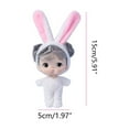 thumbnail image 3 of FENOHREFE Tiny Doll P1ast1c Mini Doll with Small Clothes for Girls 4" Little Doll Reborns Ba-- G1ft Bag Decors Accessory, 3 of 7