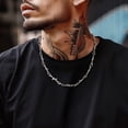 thumbnail image 3 of ChainsHouse Men's Necklaces Stainless Steel Punk Thorns Chains 6mm Width Chunky Chains Gothic Jewelry Gift, 22inch, 3 of 7
