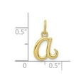 thumbnail image 3 of Diamond2Deal 10k Yellow Gold Letter a Initial Charm Pendant for Women (L- 0.44 inch, W- 0.36 inch), 3 of 6