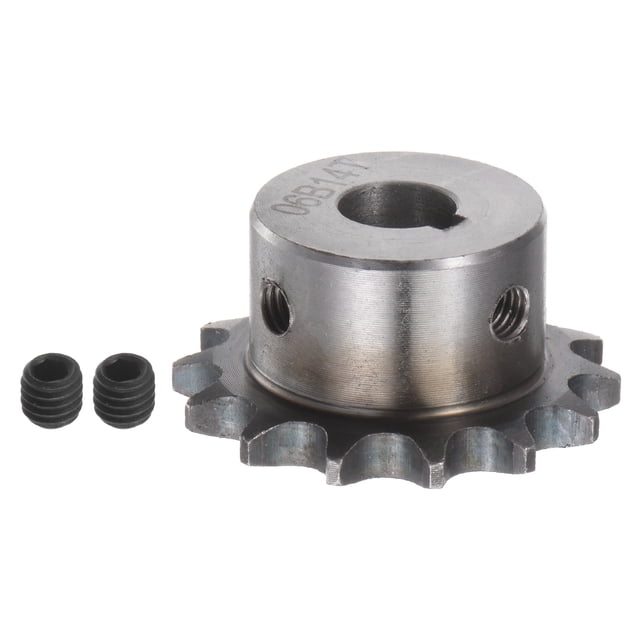 06B Rodillo Cadena Piñón 14T Paso 3/8" 12mm Diámetro A3 Carbono Acero Motor Accionamiento Engranaje