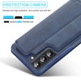 thumbnail image 7 of SaniMore for Samsung Galaxy S22 6.1" Case [RFID Blocking], Camera Protection Card Slot Ultra-Thin PU Leather Magnetic Wallet Cover with Practical Bracket Shockproof Protective Shell, Blue, 7 of 7