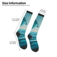 thumbnail image 2 of Balery Turquoise Ocean Reflection Calcetines novedosos Calcetines deportivos Calcetines hasta la rodilla Calcetines de algodón Calcetines originales y geniales, 2 of 6