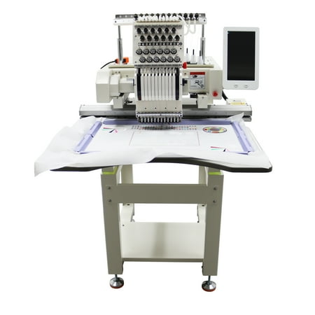 Automatic Computer Embroidery Machine Single Head 12 Needles for Hats Cushions Pillows Clothes