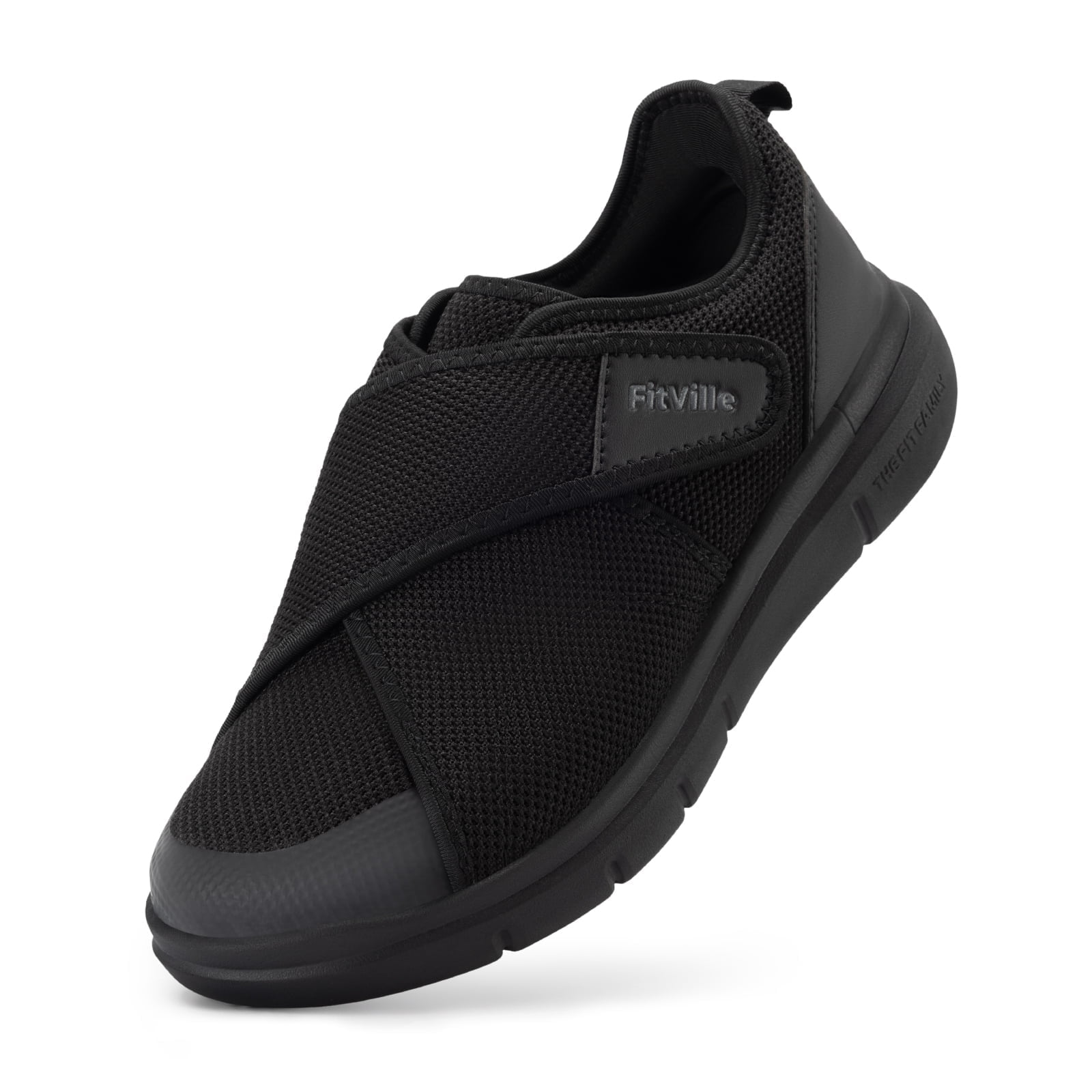FitVille Wide Mens Diabetic Shoes for Swollen Feet Walking Shoes for Middle-Aged & Elderly Foot Pain Relief