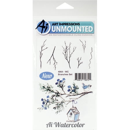 UPC: 0750810793721 | Art Impressions Watercolor Cling Rubber Stamps -Branches