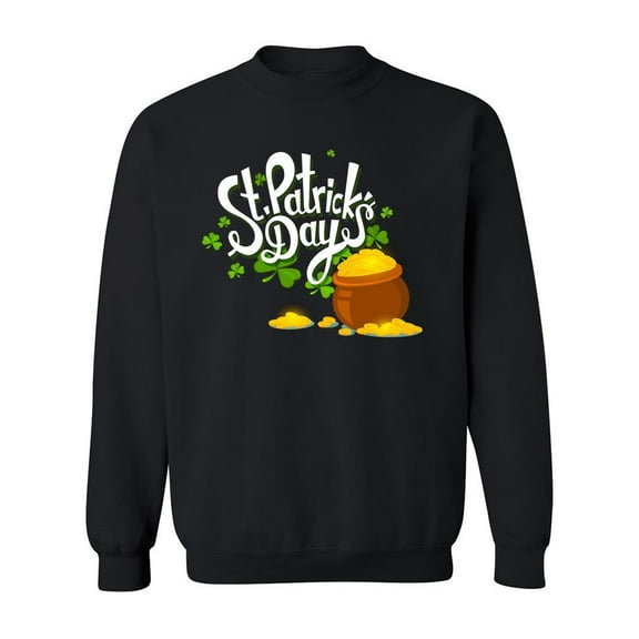 Saint Patricks Gold Pot. Sweatshirt Men -Image by Shutterstock, Male x-Large