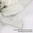 thumbnail image 2 of Inteprter 10 piezas de flores navideñas con purpurina, decoración de simulación artificial, fiesta, vacaciones, jardín, adorno de árbol de Type3 NO3, 2 of 6