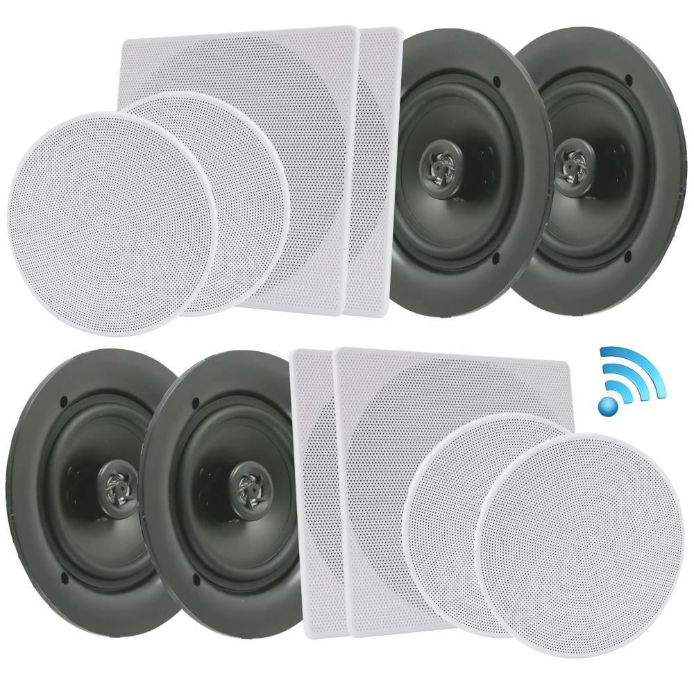 (4) Speakers PYLE 8 Bluetooth Ceiling/Wall Home Speaker ...