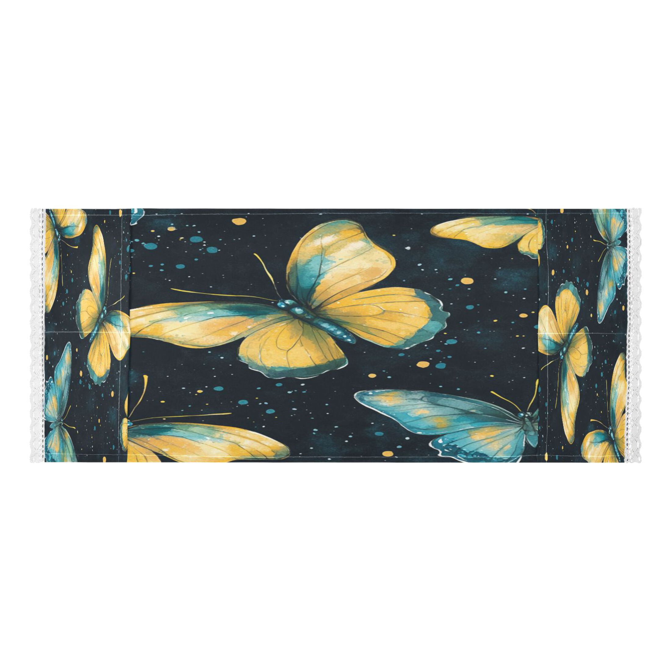 WOBOGO A Pattern Of Yellow Butterflies with Teal Wings Washing Machine Cloth Dryer Refrigerator Top Cover Protective Non-Slip Mat For Kitchen Laundry